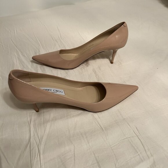 Jimmy Choo Powder Pink Patent Leather Pointed Toe Pumps - Picture 3 of 16